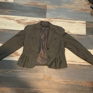 nine W. Gray and white striped suit size 10 P